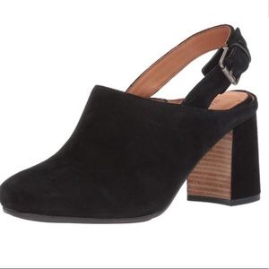Gentle Souls Tami Slingback Black Suede Mules